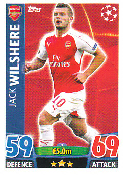 Jack Wilshere Arsenal 2015/16 Topps Match Attax CL #9